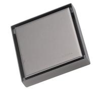Fafeicy Drain de Douche carré de 6 Pouces, Drain de Sol Invisible en Acier Inoxydable avec Couvercle de Grille D'insertion de Carrelage Amovible, Filtre à Cheveux pour Salle de Bains, (Gray)