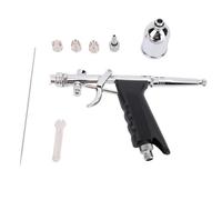 Fafeicy Ensemble D'aérographe à Double Action avec Buse de 0,3 Mm et Tasse de 15 Cc pour la Peinture en Aérosol, L'artisanat et le Maquillage