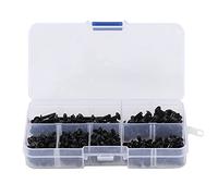 Fafeicy Ensemble D'Assortiment de Vis à Métaux, Acier au Carbone, Longueurs | Attaches à tête transversale 300 pièces, mallette de rangement transparente, réparation d\'appareils ménagers et de machines