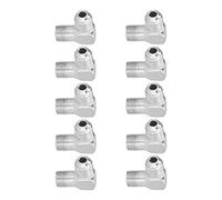 Fafeicy Ensemble de 10 Raccords en Fer pour Compresseur D'air, Coude 1/4 | Entretien du système pneumatique, Joint fileté de 14mm, Angle de 90 degrés, fer résistant à la Corrosion, kit de réparation