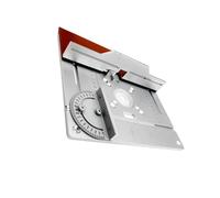 Fafeicy Ensemble de 3 Plaques de Routeur en Aluminium, Plaque de Défonceuse pour Bois avec échelle Claire 24,4x23,9 Cm, Auxiliaire de Fraisage pour établi de Menuiserie (SILVER)