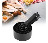 Fafeicy Ensemble de Cuillères à Mesurer et de Tasses, Outils de Cuisson en Plastique, 2 Ensembles de 20 Pièces avec Balances, Conception Emboîtable, Outil de Mesure de Cuisine Noir pour les