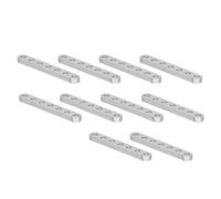 Fafeicy Équerres Plates en Aluminium, Connexion 4 X 8 Mm, 10 Pièces | Joint de liaison d\'ingénierie robotique, espacement des trous de 0,3 pouces, assemblage de poutre sans couture, alliage