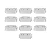 Fafeicy Équerres Plates en Aluminium, Connexion 4 X 8 Mm, 10 Pièces | Joint de liaison d\'ingénierie robotique, espacement des trous de 0,3 pouces, assemblage de poutre sans couture, alliage