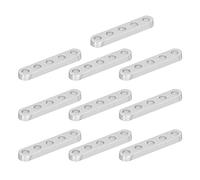 Fafeicy Équerres Plates en Aluminium, Connexion 4 X 8 Mm, 10 Pièces | Joint de liaison d\'ingénierie robotique, espacement des trous de 0,3 pouces, assemblage de poutre sans couture, alliage
