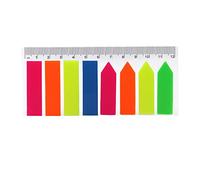 Fafeicy Étiquette en Forme de Flèche Marqueur de Page PET 20 Feuilles Bloc-Notes Inscriptibles Onglets d'index Fluorescents Couleur Vive pour le Bureau, l'école, les Notes de Livre de Lecture et