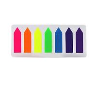 Fafeicy Étiquette en Forme de Flèche Marqueur de Page PET 20 Feuilles Bloc-Notes Inscriptibles Onglets d'index Fluorescents Couleur Vive pour le Bureau, l'école, les Notes de Livre de Lecture et