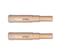 Fafeicy Foret diamanté à Braser pour Ouverture de Trou, Jeu de 12 Mm, | Kit de scie à carreaux en porcelaine, tête en alliage à lance croisée, 2 pièces, fente à large encoche, pour le perçage de