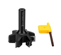 Fafeicy Fraise à Raboter le Bois, 6 Cannelures, Tige de 12 Mm, Coupe de 2 Pouces, Lames en Carbure D'acier au Tungstène pour L'aplatissement des Dalles de Surfaçage CNC, la Coupe du MDF