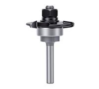Fafeicy Fraise à Rainurer, Queue de 1/4 Pouce, 3 Lames | Trex Lames de Terrasse, Lame en Carbure de Tungstène, Corps en Acier 45, Lames à Rainures Cachées pour Terrasses Composite