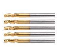 Fafeicy Fraise en Carbure 3 Lèvres, Diamètre de Coupe 3,175 Mm | Mèche de routeur CNC pour sculpture en Relief 3D, tige en acier tungstène de 40mm, pour bois dur, acrylique, gravure et