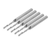 Fafeicy Fraise Hélicoïdale CNC, Lame de 12 Mm, Lot de 5 | Mèche de coupe affleurante en acier au tungstène, longueur totale de 39mm, cannelures polies miroir, élimination propre des