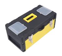 Fafeicy Grande Boîte à Outils Portable Organisatrice, Rangement en Fer | Mallette de réparation d\'électricien, boîte de composants double face de 15 pouces, poignée incurvée pour les chantiers,