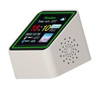 Fafeicy Horloge Météo Intelligente Multifonctionnelle de Bureau avec Affichage Numérique, Station Météo WiFi, Température Intérieure et Extérieure, humidité et GIF Personnalisables pour