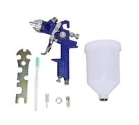 Fafeicy HVLP Kit de Pistolet Pulvérisateur en Aluminium et Acier Inoxydable avec Buse de 1,4 Mm, Tasse de 600 ML, 2,0 à 3,5 Bars pour Peinture Murale de Meubles Automobiles