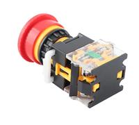 Fafeicy Interrupteur d'arrêt d'urgence, Plastique et Métal, 22 Mm avec Résistance à Haute Température pour Applications de Contrôle électrique