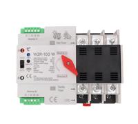 Fafeicy Interrupteur de Transfert Automatique 100A 3P WiFi Double | Commande Via L'application Tuva, Boîtier en PC Ignifuge, Montage sur Rail DIN, Systèmes Solaires et Générateurs, Usage