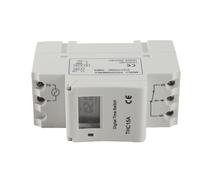 Fafeicy Interrupteur Horaire Numérique DIN Rail, Batterie Rechargeable | contrôle du temps programmable, affichage LCD en temps réel, paramètres de cycle quotidien et hebdomadaire, boîtier ABS