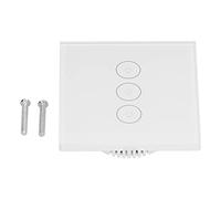 Fafeicy Interrupteur Mural Tactile WiFi Intelligent, Panneau de Verre | Activation vocale mains libres, minuterie d\'application, plaque en verre trempé, partage de groupe multi-utilisateurs,