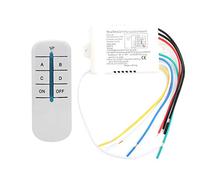 Fafeicy Interrupteur Télécommande 4 Voies, Récepteur Émetteur Sans Fil 15m | 220V, pour Éclairage LED Plafonnier, Commutateur Mural Numérique avec Relais 7A pour Maison Atelier