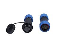 Fafeicy IP68 Waterproof SP20 Aviation Socket, 5A 250V Panel Mount (14 | Contacts en cuivre plaqués or, coque résistante à la corrosion PA66, câblage en coupelle à souder, pour équipement de