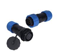 Fafeicy IP68 Waterproof SP20 Aviation Socket, 5A 250V Panel Mount (9 | Contacts en cuivre plaqués or, coque résistante à la corrosion PA66, câblage en coupelle à souder, pour équipement de