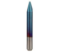 Fafeicy Jeu de Fraises CNC en Carbure de Tungstène, 10 Pièces, Queue de | Pointe de 0,8 Mm, Placage Bleu Anticorrosion, pour Gravure 2D/3D, Convient au Bois Dur, MDF, Panneau Plastique