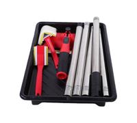 Fafeicy Jeu de Rouleaux à Peinture pour Coins, Murs, Plafonds | Outil de Bordure en Acier Inoxydable avec Brosse de 7 Pouces, Rallonge et Plateau de Peinture pour la Intérieure de la