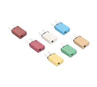 Fafeicy Kit de Disjoncteur de Fusible à Lame ATC ATO à Réinitialisation Manuelle de 7 Pièces 5A 7,5A 10A 15A 20A 25A 30A 32VDC avec PC et Cuivre étamé pour la Protection du Système Basse