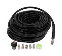 Fafeicy Kit de Jet d'égout pour Nettoyeur Haute Pression, Tuyau de Nettoyage de Canalisation en Caoutchouc PVC, Acier Inoxydable et Laiton, 30,5 M, 5800 PSI avec 3 Buses à Nez pour Drainage