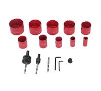 Fafeicy Kit de Scie Cloche 19 Pièces en Acier Rapide de 0,7 à 2,5 Pouces pour Métal, Bois et Plastique avec Arbre à Changement Rapide et clé Hexagonale
