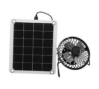 Fafeicy Kit de Ventilateur et Chargeur de Panneau Solaire 10W, Ports USB | Module photovoltaïque extérieur, efficacité lumineuse élevée, maintient la charge des batteries au plomb, ventilation