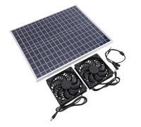 Fafeicy Kit Panneau Solaire 22W + Ventilateur D'extraction Double,
