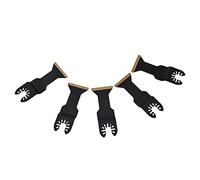 Fafeicy Lames de Scie Oscillante Universelles 5 Pièces, Lames Bimétalliques Revêtues de Titane à Conception Allongée de 4,4 Cm, pour Couper Bois, Métal, Plastique