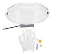 Fafeicy Lampe de Projection en Cristal, 3 Jeux de Films Interchangeables | Guide de lumière en cristal K9 épais, perles Led Ed alimentées par USB, Films rouge coucher de soleil et bleu-violet,