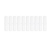 Fafeicy Lot de 10 Raccords Cannelés en Plastique PE Droits et égaux pour Tube de Pompe et Connecteur de Tuyau en Silicone pour Utilisation en Laboratoire de Boissons Alimentaires Pharmaceutiques