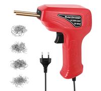 Fafeicy Machine à Souder Plastique, Kit 50W Agrafeuse Chaude avec Lampe | 4 Types of Agrafes, Clips de Clous en Cuivre, Poignée Ergonomique, Réparation de Fissures pour Pare-chocs et Tableau de Bord