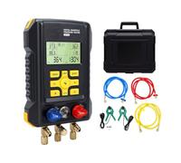 Fafeicy Manifold Numérique pour Fluides Frigorigènes, Jeu de 93 | Jauge de Collecteur HVAC à écran LCD 3,5 Pouces pour Armoire de Réfrigération AC, Pompe à Chaleur