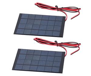 Fafeicy Mini Panneau Solaire 6V 2W Chargeur | Module Solaire en Polysilicium avec Câble de 100 Cm, pour Lampes de Jardin, Lampes Paysagères, Lampes Torches et Jouets