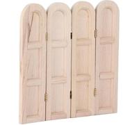 Fafeicy Mini paravent en bois Mini écran en bois 1:12 rétro miniature scène meubles modèle maison de poupée accessoire (couleur