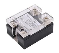 Fafeicy Module SSR de Relais à Semi-conducteurs 60A 4-20mA Entrée 28-250VAC Sortie Régulateur de Tension en Continu avec Couvercle PBT en Métal isolé pour Transformateur D'éclairage de