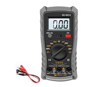 Fafeicy Multimètre Numérique Testeur de Tension AC DC avec Plage Automatique Mode Manuel Disjoncteur intégré pour la Mesure D'atelier D'électriciens à Domicile (SK-6013 Gris)