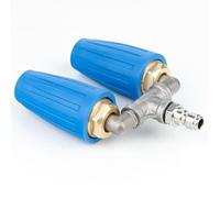 Fafeicy Nettoyeur Haute Pression Double Buse en Laiton et Céramique, Pointe Rotative 2,0 Mm 4000 PSI 4,0 à 6,0 GPM 140 F 1 4 Pouces Connecteur Rapide pour le Nettoyage