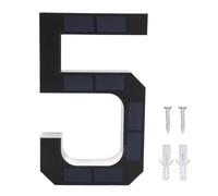 Fafeicy Numéro de Maison Lumineux à LED Solaires avec Capteur de luminosité Automatique et étanchéité IP44 pour Mur Extérieur, Porte D'entrée ou garage.
