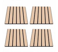 Fafeicy Panneaux Muraux 3D en Bois de Chêne, 11,8x11,8 Autocollants | Placage en Chêne Naturel, Support en Feutre Absorbant Acoustique, à DéColler et Coller, pour Mur D’accent de Salon ou