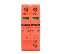 Fafeicy Parafoudre 1000V CC 20-40kA 2P pour Système Solaire Photovoltaïque | Coque en PC Ignifuge, Montage sur Rail 35 Mm, Décharge 40 KA, Indicateur de Défaut Vert/rouge, Protection IP20.