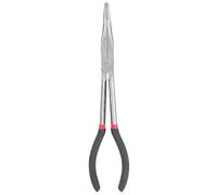 Fafeicy Pinces bec long droit et coudé 25° | Manche allongé pour électricité et bijouterie, Bec fin pour petites pièces, Portée étendue 280mm