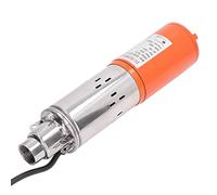 Fafeicy Pompe à Vis DC 12V Submersible, Hauteur de Relevage 30m | Corps en Acier Inoxydable et Laiton, Irrigation Agricole et Eau de Puits, Débit 1,5 M³/h, Sortie 25 Mm, Résistant à la