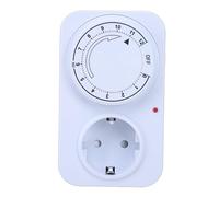 Fafeicy Prise de Compte à Rebours, Prise de Minuterie Mécanique de 12 Heures avec Intervalles de 30 Minutes, 4800 W 16 A IP44 pour Le Contrôle de L'éclairage et des Appareils
