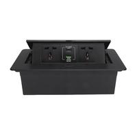 Fafeicy Prise Escamotable de Bureau 2X Prises AC 16A 4000W 1x USB A 1x